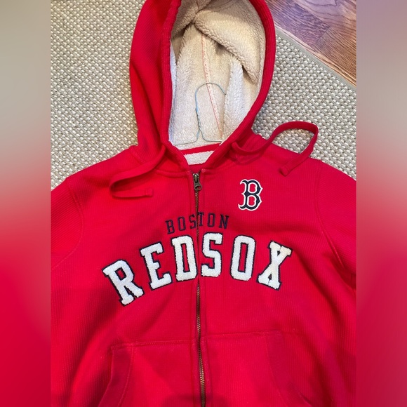 MLB Jackets & Blazers - Boston Red Sox Fur Lined Teddy Sweatshirt, Zip-Up